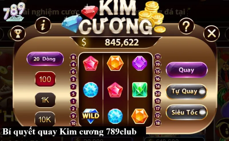 Bật mí bí kíp quay slots Kim cương 789club cực hay