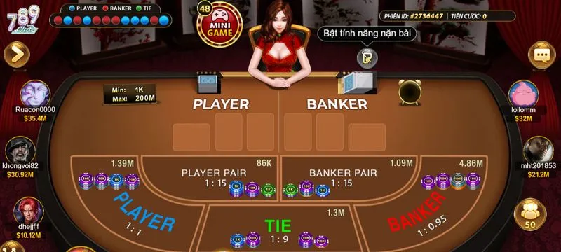 Cách chơi và cách tính tiền Baccarat 789club vô cùng đơn giản